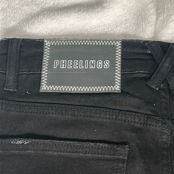 Pheelings Distressed Black Men’s Flare Stacked Jeans! Size 30 - Picture 6 of 8